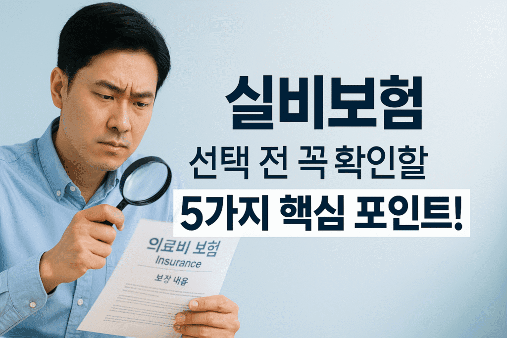 실비보험 선택 전 꼭 확인할 다섯 가지 포인트