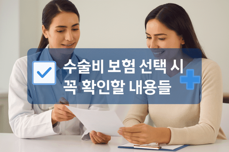 수술비 보험 선택 시 꼭 확인할 내용들